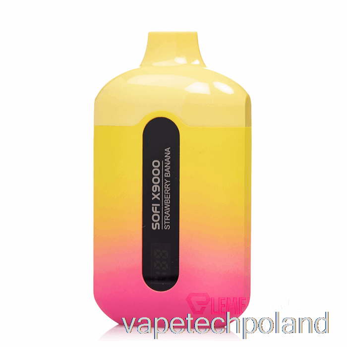 Vape Pod Sofi X9000 0% Zero Nikotyny, Inteligentny Jednorazowy Truskawkowy Banan